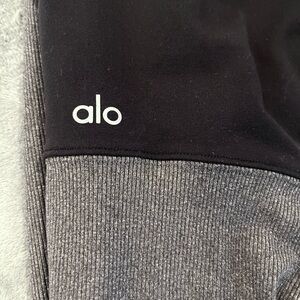 Alo Goddess Black and Gray Colorblock Leggings Women Size Sm